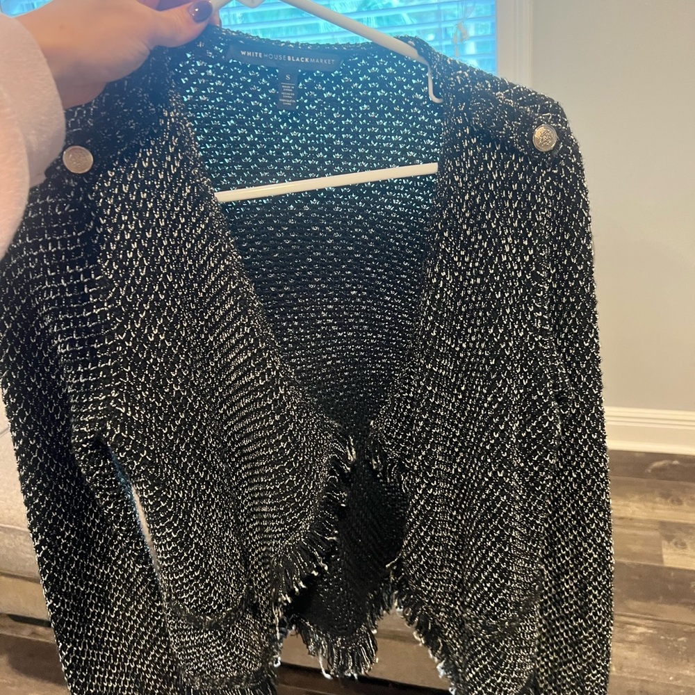 White House Black Market Textured Black Jacket